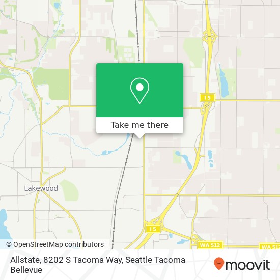 Mapa de Allstate, 8202 S Tacoma Way