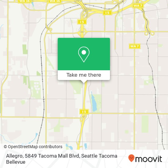 Mapa de Allegro, 5849 Tacoma Mall Blvd