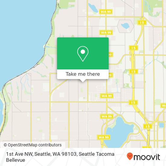 Mapa de 1st Ave NW, Seattle, WA 98103