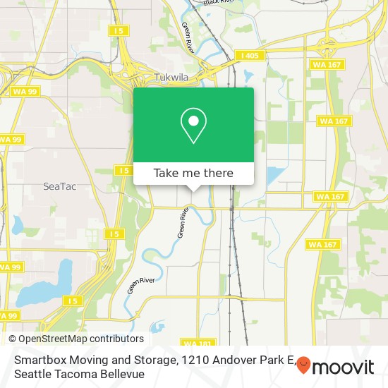 Mapa de Smartbox Moving and Storage, 1210 Andover Park E