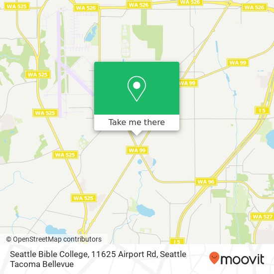 Seattle Bible College, 11625 Airport Rd map