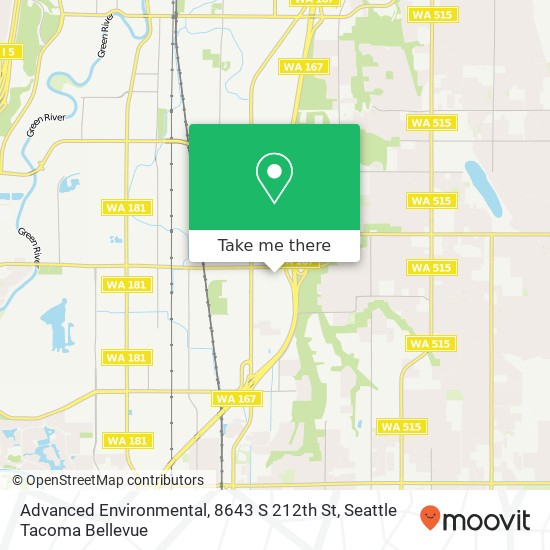 Mapa de Advanced Environmental, 8643 S 212th St