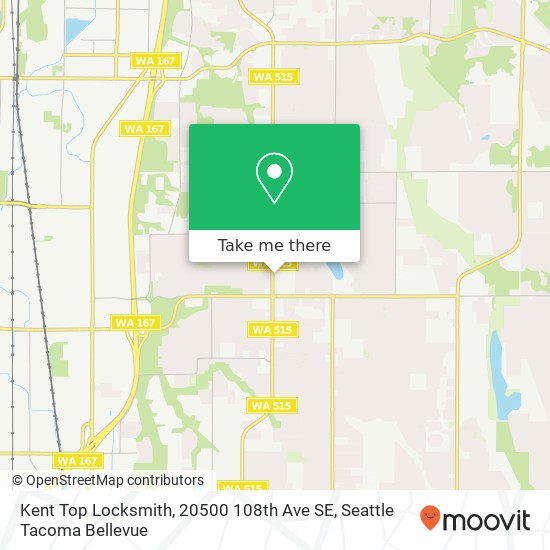 Mapa de Kent Top Locksmith, 20500 108th Ave SE