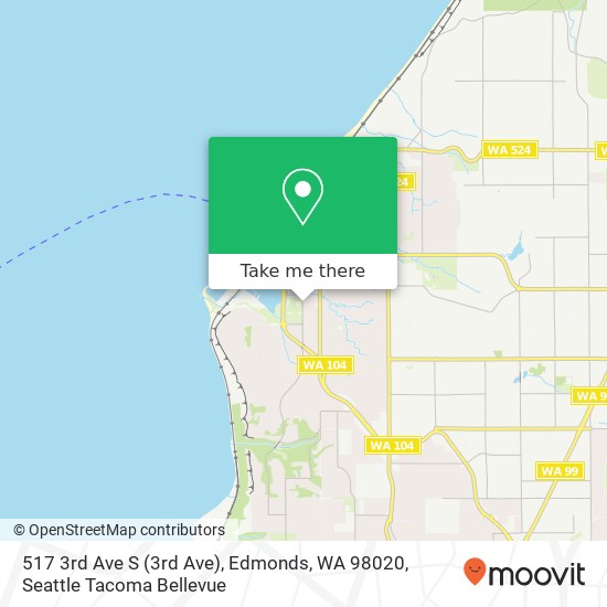 Mapa de 517 3rd Ave S (3rd Ave), Edmonds, WA 98020