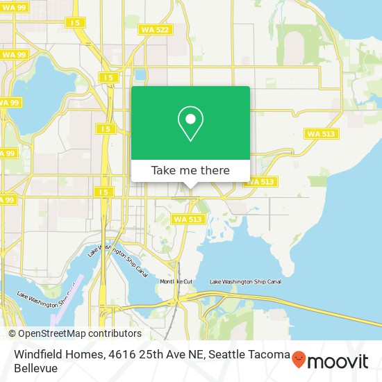 Mapa de Windfield Homes, 4616 25th Ave NE