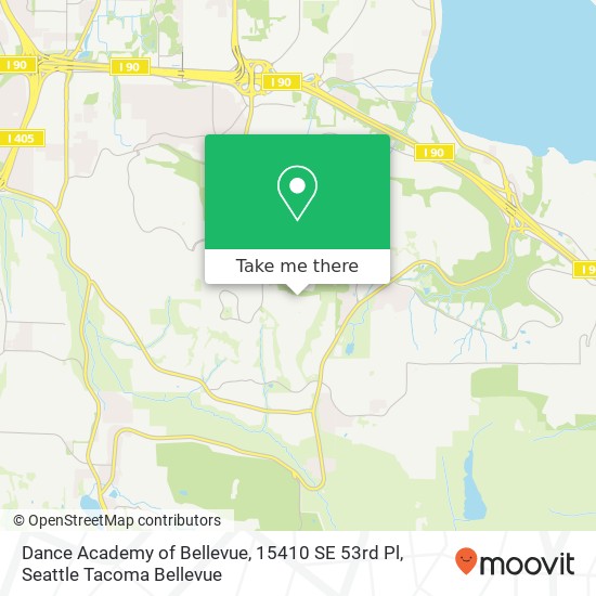 Dance Academy of Bellevue, 15410 SE 53rd Pl map