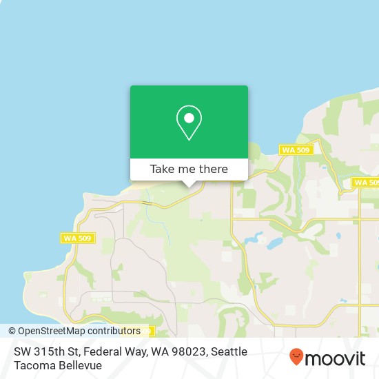 Mapa de SW 315th St, Federal Way, WA 98023