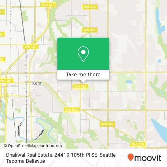 Mapa de Dhaliwal Real Estate, 24419 105th Pl SE