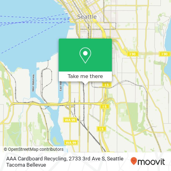 Mapa de AAA Cardboard Recycling, 2733 3rd Ave S