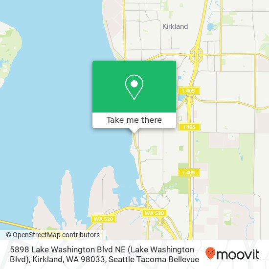 5898 Lake Washington Blvd NE (Lake Washington Blvd), Kirkland, WA 98033 map