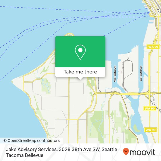 Mapa de Jake Advisory Services, 3028 38th Ave SW