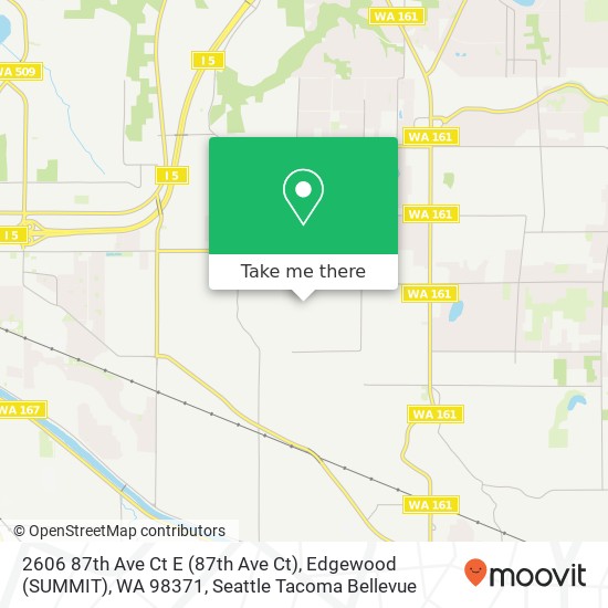 Mapa de 2606 87th Ave Ct E (87th Ave Ct), Edgewood (SUMMIT), WA 98371