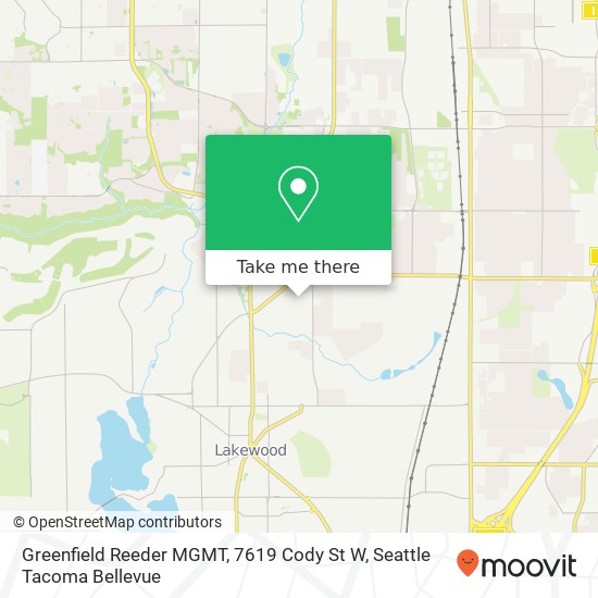 Mapa de Greenfield Reeder MGMT, 7619 Cody St W