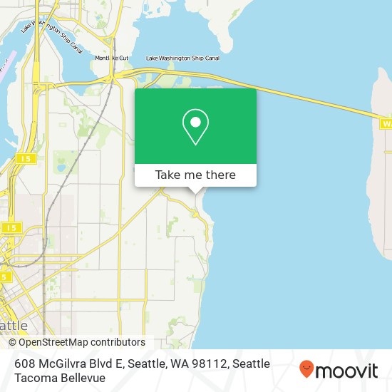 Mapa de 608 McGilvra Blvd E, Seattle, WA 98112