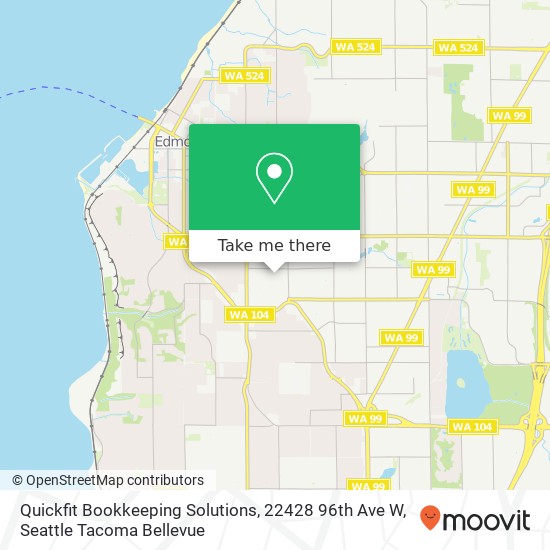 Mapa de Quickfit Bookkeeping Solutions, 22428 96th Ave W