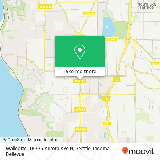 Mapa de Wallcotts, 18336 Aurora Ave N