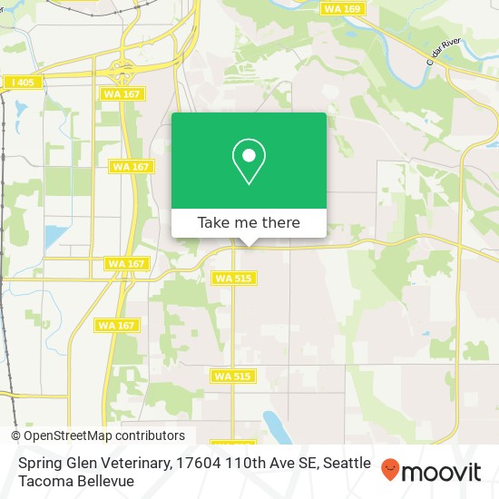 Spring Glen Veterinary, 17604 110th Ave SE map