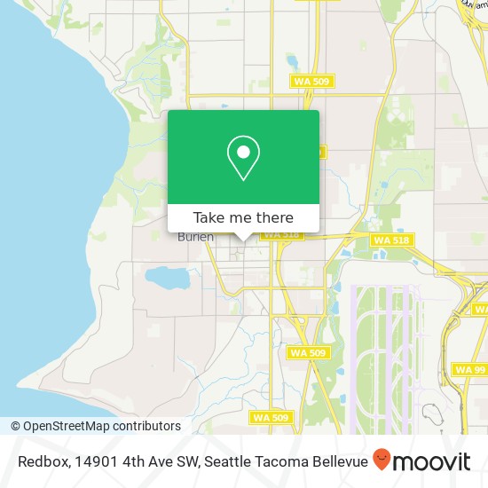 Mapa de Redbox, 14901 4th Ave SW