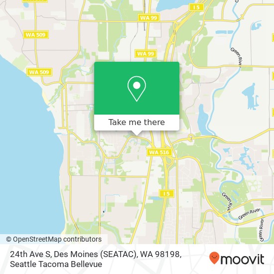 Mapa de 24th Ave S, Des Moines (SEATAC), WA 98198
