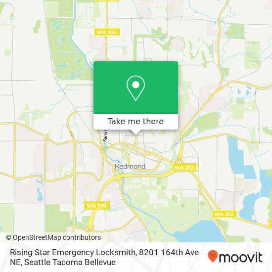 Mapa de Rising Star Emergency Locksmith, 8201 164th Ave NE