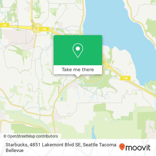 Mapa de Starbucks, 4851 Lakemont Blvd SE