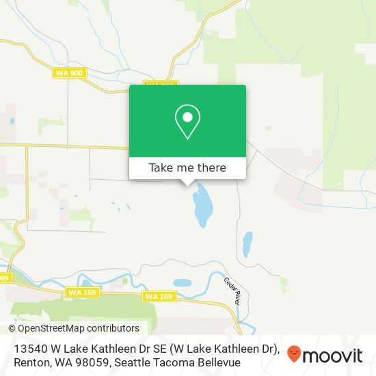 Mapa de 13540 W Lake Kathleen Dr SE (W Lake Kathleen Dr), Renton, WA 98059