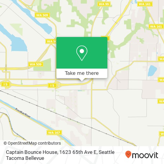 Mapa de Captain Bounce House, 1623 65th Ave E