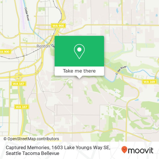 Mapa de Captured Memories, 1603 Lake Youngs Way SE