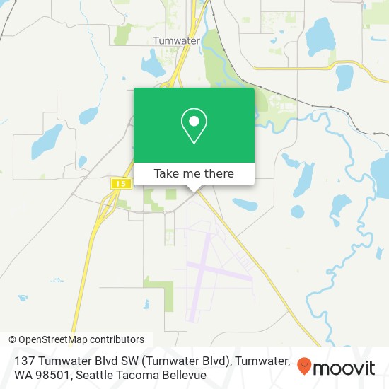 137 Tumwater Blvd SW (Tumwater Blvd), Tumwater, WA 98501 map