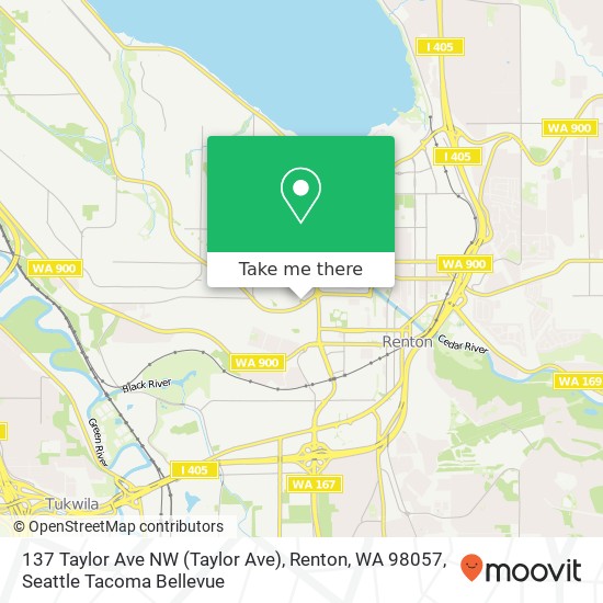 Mapa de 137 Taylor Ave NW (Taylor Ave), Renton, WA 98057