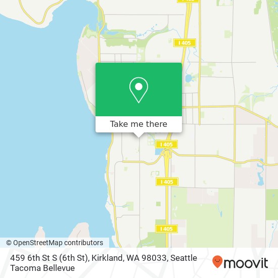 Mapa de 459 6th St S (6th St), Kirkland, WA 98033