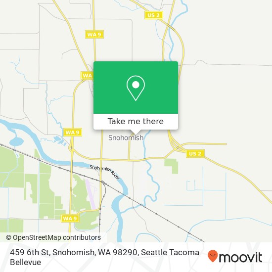 Mapa de 459 6th St, Snohomish, WA 98290