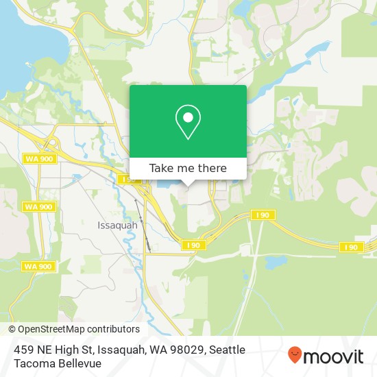 Mapa de 459 NE High St, Issaquah, WA 98029