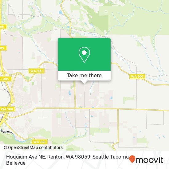 Mapa de Hoquiam Ave NE, Renton, WA 98059