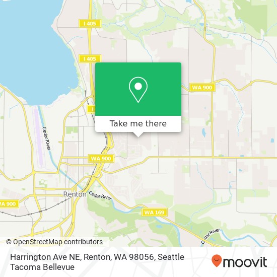 Mapa de Harrington Ave NE, Renton, WA 98056