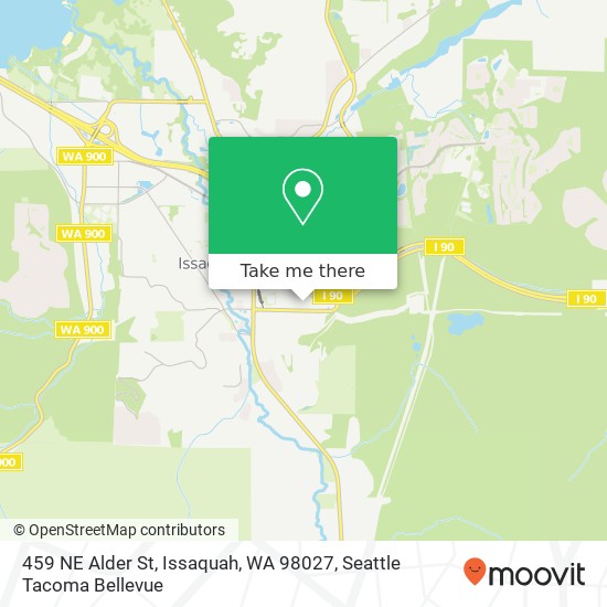 Mapa de 459 NE Alder St, Issaquah, WA 98027