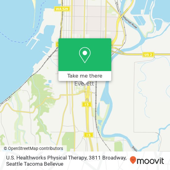 Mapa de U.S. Healthworks Physical Therapy, 3811 Broadway