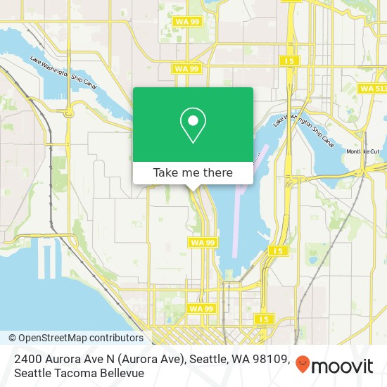 Mapa de 2400 Aurora Ave N (Aurora Ave), Seattle, WA 98109