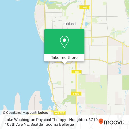 Lake Washington Physical Therapy - Houghton, 6710 108th Ave NE map