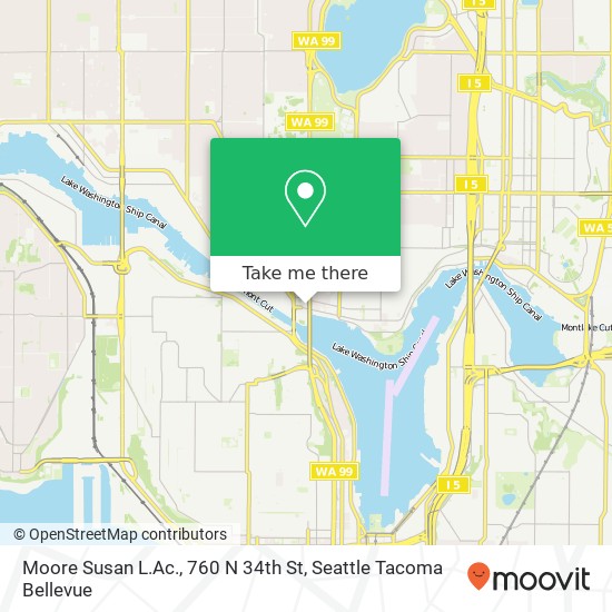 Mapa de Moore Susan L.Ac., 760 N 34th St