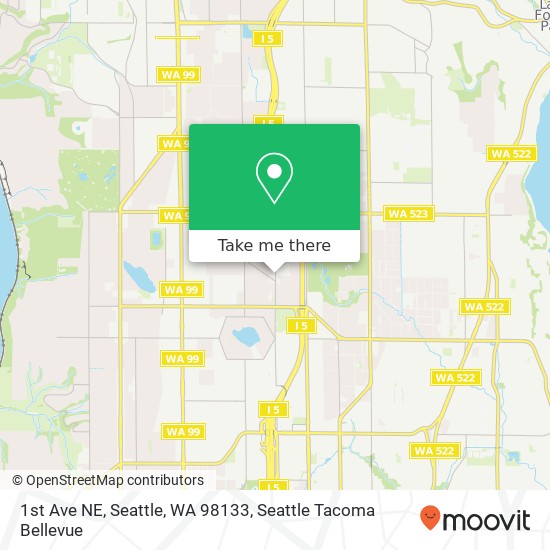 Mapa de 1st Ave NE, Seattle, WA 98133