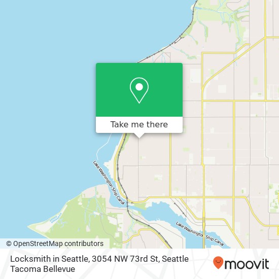 Locksmith in Seattle, 3054 NW 73rd St map