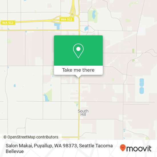 Mapa de Salon Makai, Puyallup, WA 98373