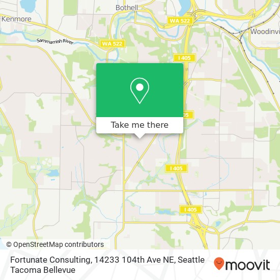 Mapa de Fortunate Consulting, 14233 104th Ave NE
