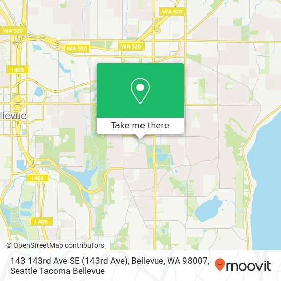 Mapa de 143 143rd Ave SE (143rd Ave), Bellevue, WA 98007