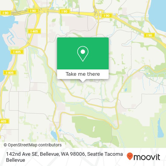 Mapa de 142nd Ave SE, Bellevue, WA 98006