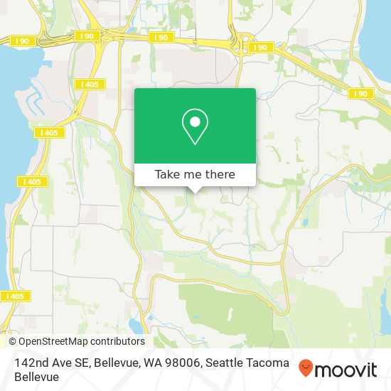 Mapa de 142nd Ave SE, Bellevue, WA 98006