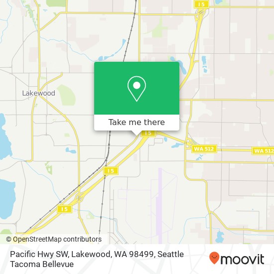 Pacific Hwy SW, Lakewood, WA 98499 map