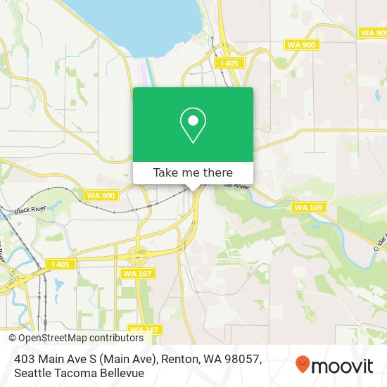 Mapa de 403 Main Ave S (Main Ave), Renton, WA 98057