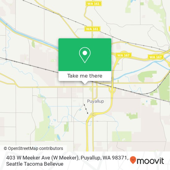 Mapa de 403 W Meeker Ave (W Meeker), Puyallup, WA 98371